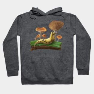 banana slug with mushrooms Hoodie